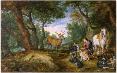 The Vision of Saint Hubert by Peter Paul Rubens