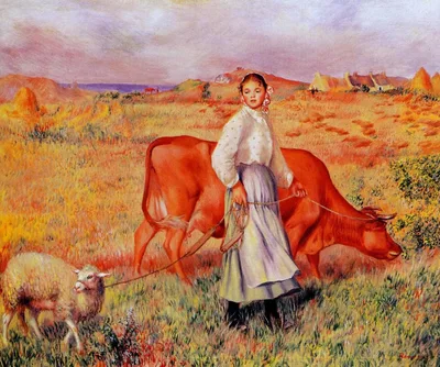 Shepherdess by Pierre-Auguste Renoir