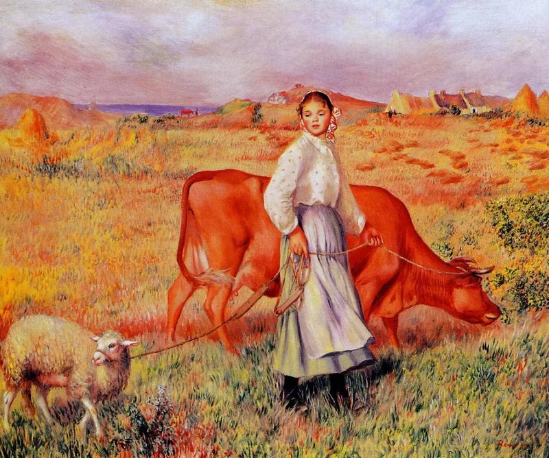 Shepherdess by Pierre-Auguste Renoir, 1887