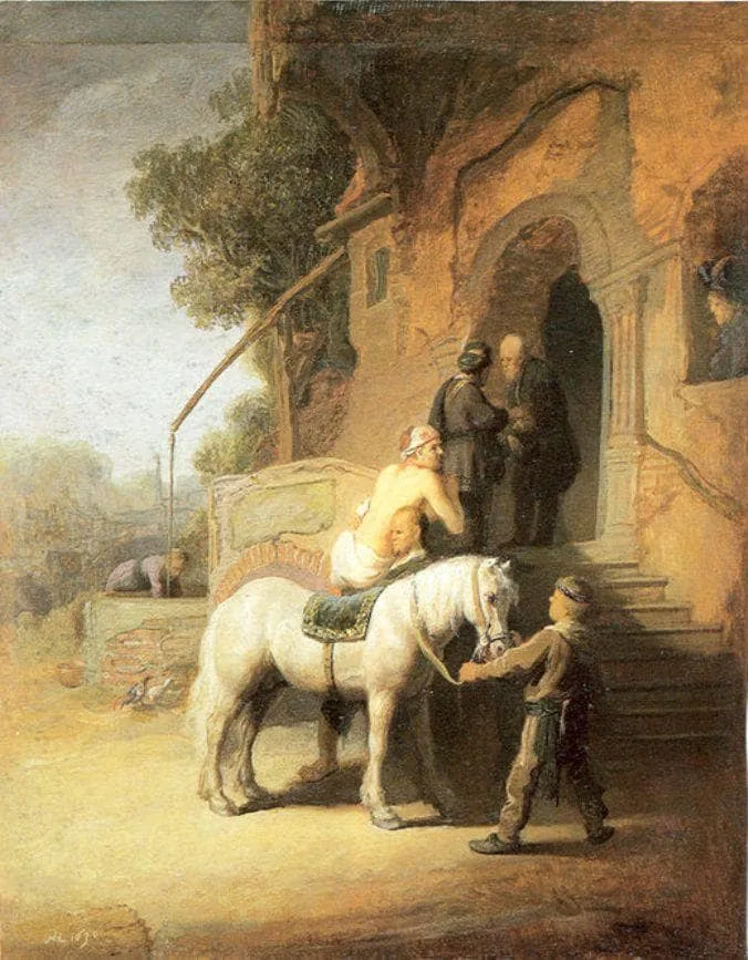 Charitable Samaritan (also known as The Good Samaritan) by Rembrandt, 1638
