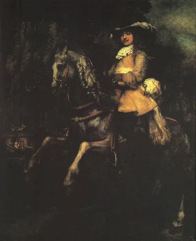 Frederick Rihel on Horseback by Rembrandt