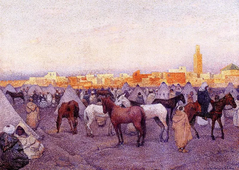 Encampment near a Moroccan Village by Theo van Rysselberghe, 1915