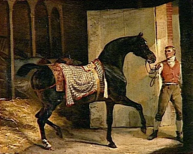 Horse leaving a Stable by Théodore Géricault, 1810
