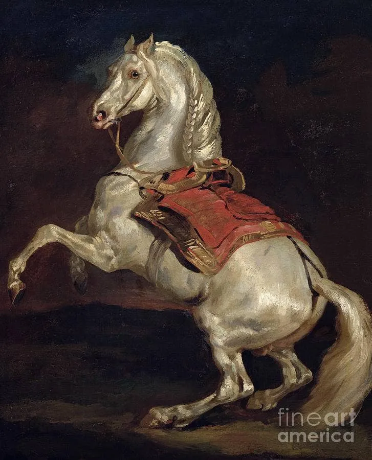 Napoleon’s Stallion, Tamerlan by Théodore Géricault, 1822