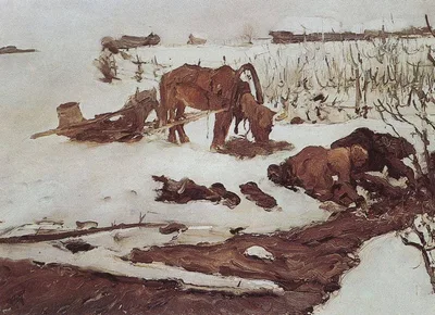 Rinsing Linen. On the River by Valentin Serov