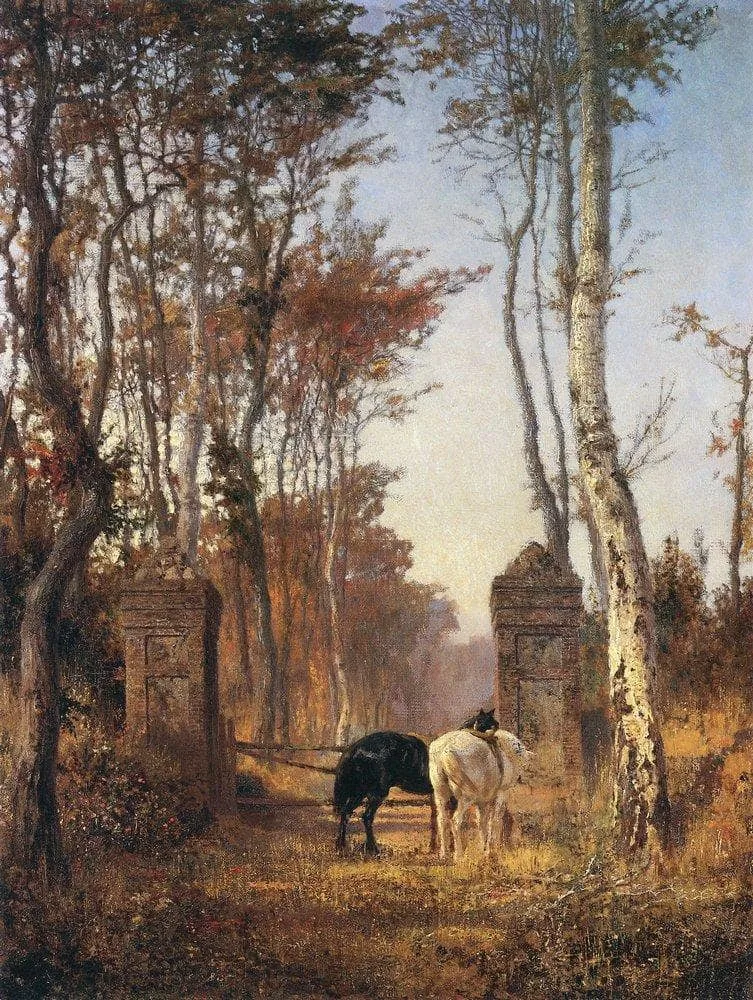 Old Gates. Normandy. by Vasily Polenov, 1874