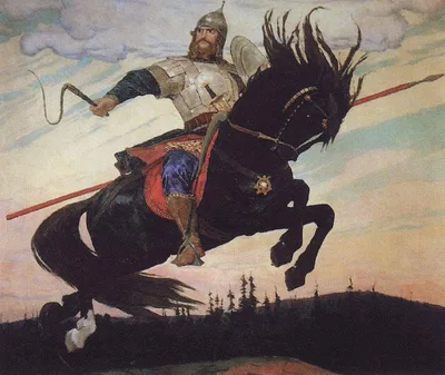 Knightly Galloping by Viktor Vasnetsov