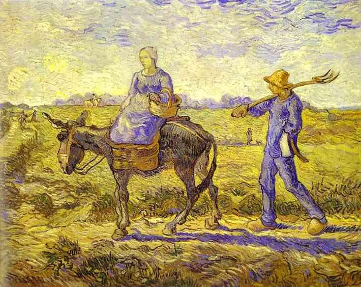 Morning, Going to Work by Vincent van Gogh, 1890