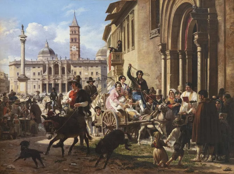 The Feast of St. Anthony in Rome by Wilhelm Marstrand, 1838