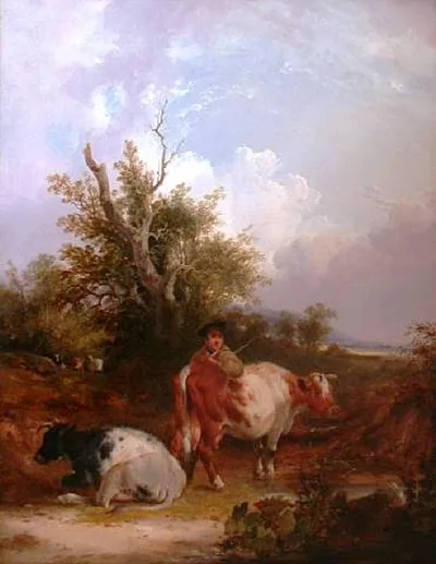 The Cowherd by William Shayer