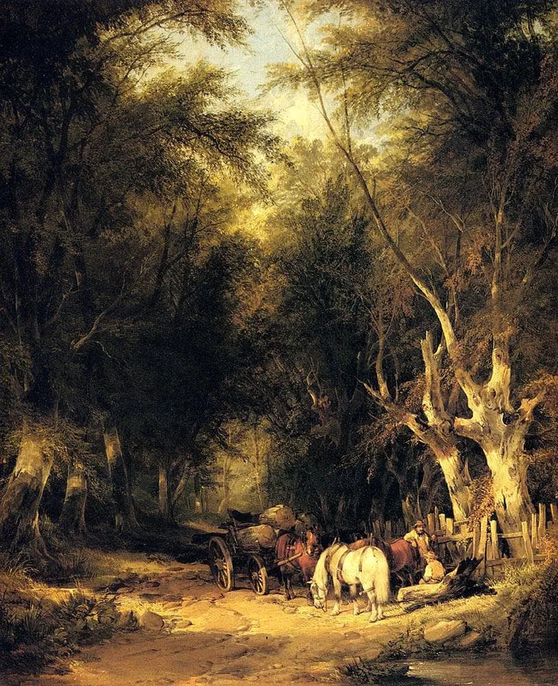 In The New Forest by William Shayer