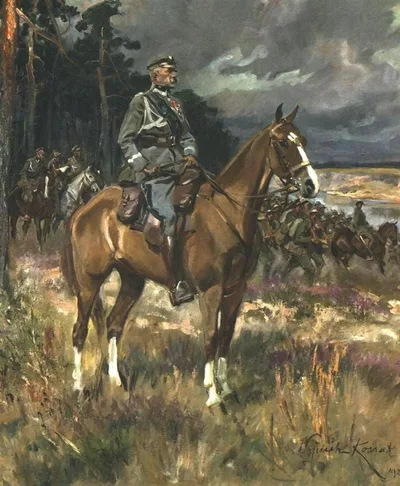 Piłsudski on Kasztanka by Wojciech Kossak
